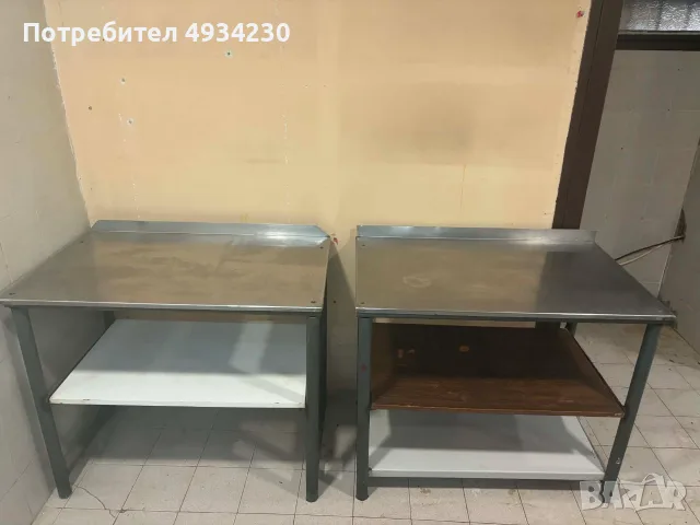 Професионални кухненски работни маси (Алпака и Островни) + шкаф, гр. Хасково, снимка 4 - Обзавеждане на кухня - 55877087