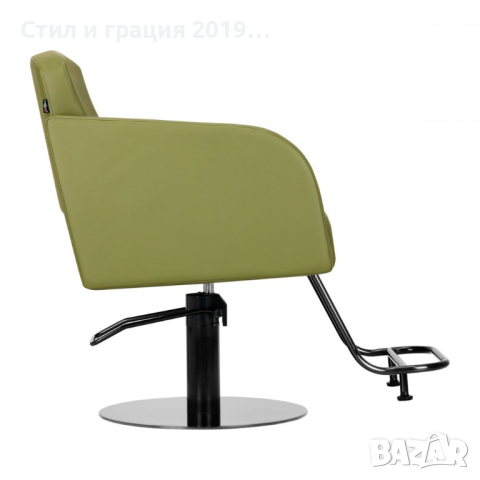 Фризьорски стол Gabbiano Turin - зелен/черен, снимка 2 - Фризьорски столове - 44765549