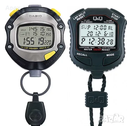Професионален Хронометър Casio HS-70W-1DF Q&Q HS45J.Хронометри за Спортисти.Темпо 100 Времена Таймер