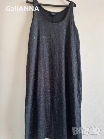 НОВА ЧЕРНА РОКЛЯ СЪС СРЕБРИСТО 2XL
