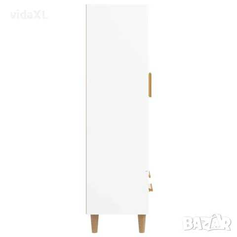 vidaXL Висок шкаф, бял, 70x31x115 см, инженерно дърво, снимка 7 - Бюфети - 56148041