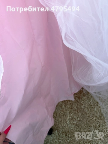 Официална/Бална рокля, размер L/XL, бледо розово, снимка 12 - Рокли - 54178878
