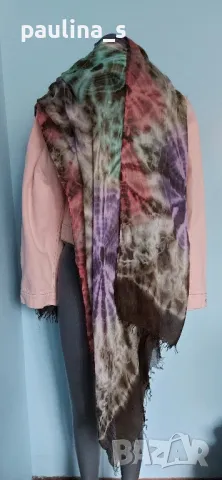 Три броя / Ефирен шал "Rikka", като паяжина, ръчна изработка и индийски шал памук , снимка 4 - Шалове - 40847124