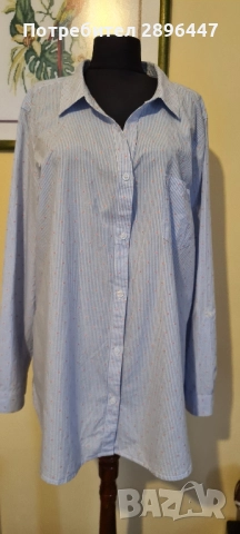 Дамска риза, памук XXL, дълъг ръкав, снимка 3 - Ризи - 51434788