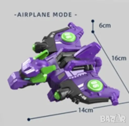 Играчка динозавър, която се превръща в самолет, снимка 8 - Влакчета, самолети, хеликоптери - 48917944