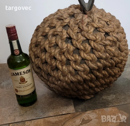 старинен корабен плетен кранец, снимка 4 - Антикварни и старинни предмети - 54061675