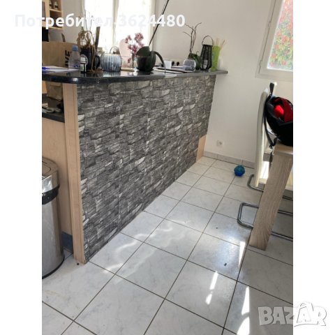 Сив  камък самозалепващ 3D тапет, снимка 3 - Други стоки за дома - 40592611