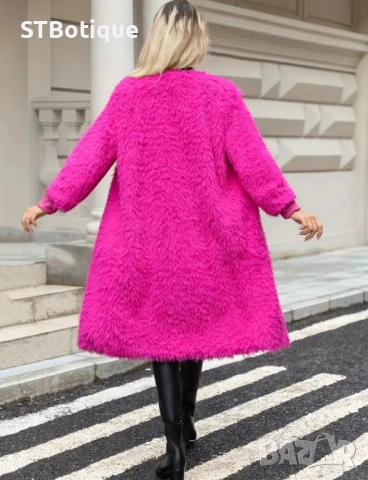 🌸 Елегантно розово палто от изкуствена кожа – STBoutique 🌸, снимка 8 - Палта, манта - 51940281