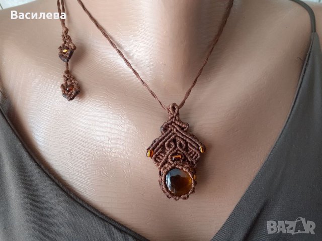 Колие, микро-макраме