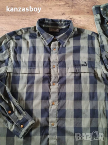 Seeland Highseat shirt in Hunter green - мъжка ловна риза КАТО НОВА 2ХЛ , снимка 6 - Ризи - 51272843