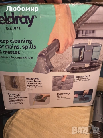 Перяща прахосмукачка за килими, тапицерия и автомобили, премахва разливи, петна и косми , снимка 11 - Прахосмукачки - 52233179