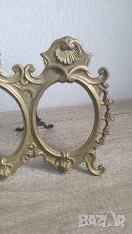 Бронзова двойна настолна рамка за снимки, снимка 3 - Други ценни предмети - 42458638