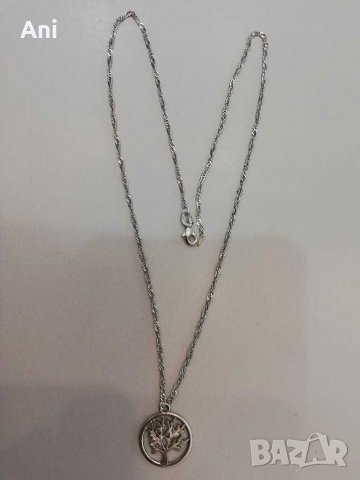 Сребърен колие с висулка "Дървото на живота ", снимка 2 - Колиета, медальони, синджири - 31073919