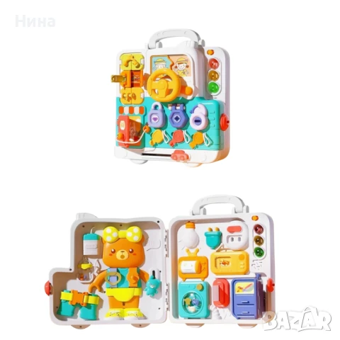 Интерактивно куфарче с музика и светлина Puzzle busy book, снимка 7 - Образователни игри - 51104311