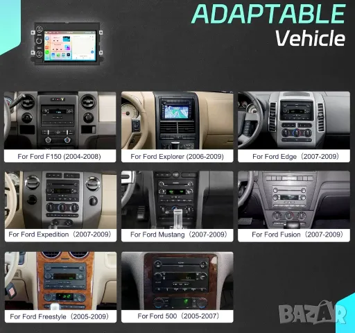 Мултимедия за, FORD, F150, F250, F350, Escape, Focus, Mustang, Навигация, 2DIN, двоен дин плеър Форд, снимка 9 - Аксесоари и консумативи - 49333154