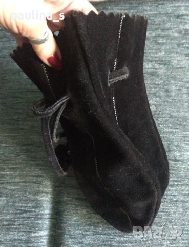 Три различни броя / Изумителна чанта от естествен велур, кадифе и с декорация , снимка 5 - Чанти - 42395681