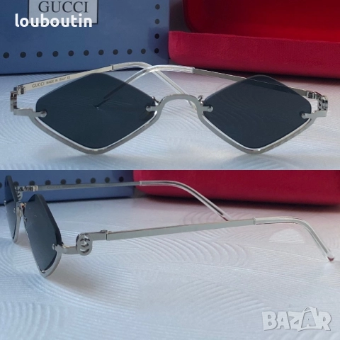 GUCCI 1:1 дамски слънчеви ромб очила 4 цвята , снимка 2 - Слънчеви и диоптрични очила - 52914951