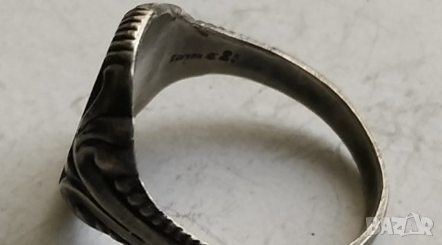 Сребърен пръстен с ниело, снимка 11 - Пръстени - 30068427