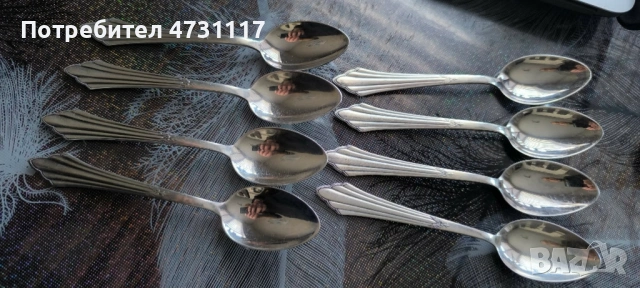 Дълбоко посребрен лъжички за кафе/чай 90-100 посребряване!, снимка 4 - Прибори за хранене, готвене и сервиране - 54099869