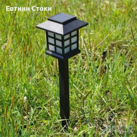 Соларен комплект от 6 LED градински лампи – 27 см височина, снимка 3 - Соларни лампи - 54111330