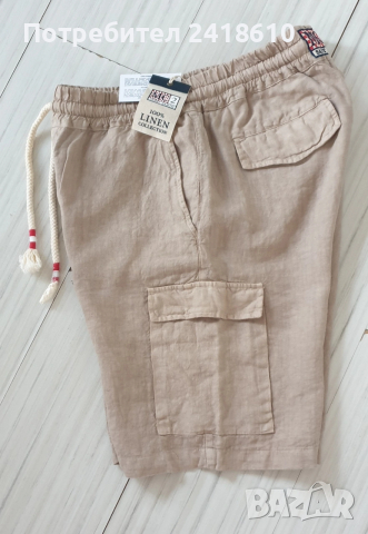 Saint Barth MC2 Italy Cargo Short  / Len - Лен  Mens Size L / 34 НОВО!ОРИГИНАЛ! Мъжки Ленени Къси Па, снимка 3 - Къси панталони - 54220797