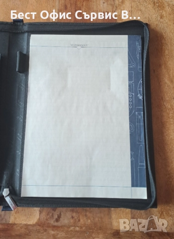 папка луксозна за документи без/с цип черен със синьо с цип Марксман Marksman А4, снимка 10 - Ученически пособия, канцеларски материали - 52514388