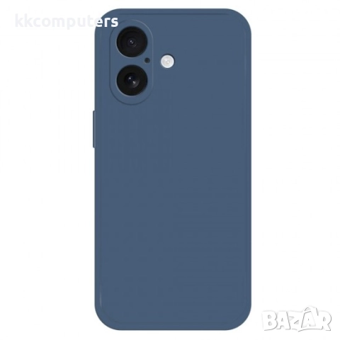 Силиконов кейс iPaky матиран, За iPhone 17 (6.3), Тъмносин и Протектор