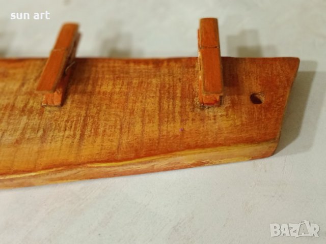 АРТ- закачалка жълтооранжева с щипки, снимка 3 - Закачалки - 36766924