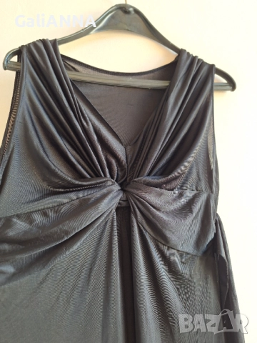 ДЪЛГА ЕЛЕГАНТНА РОКЛЯ ЛИКРА XL, снимка 2 - Рокли - 51636980