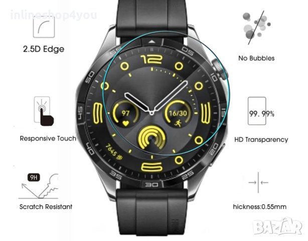 Стъклен Протектор за Часовник Huawei Watch GT4 46, снимка 5 - Фолия, протектори - 42870721