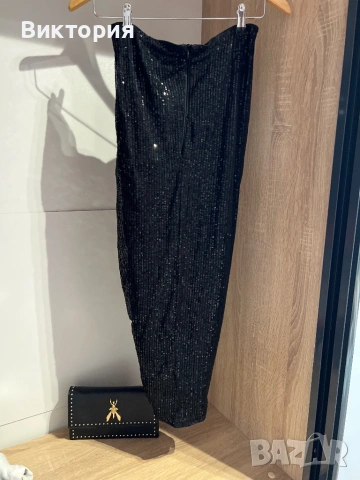 Черен Сет с пайети топ и пола , снимка 6 - Комплекти - 53053857