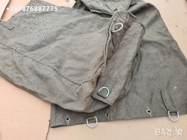 Брезентов Чувал Военен Военни Армия Ретро бна брезент бризент , снимка 7 - Антикварни и старинни предмети - 51550043