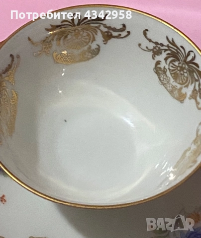 Mks porcelain. Germany. Сет за кафе, снимка 6 - Антикварни и старинни предмети - 52435672