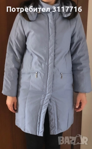 Морско синьо удължено яке