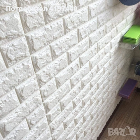 Декоративен 3D тухлен тапет за стени от PE пяна 77х70 см., снимка 2 - Декорация за дома - 52814947