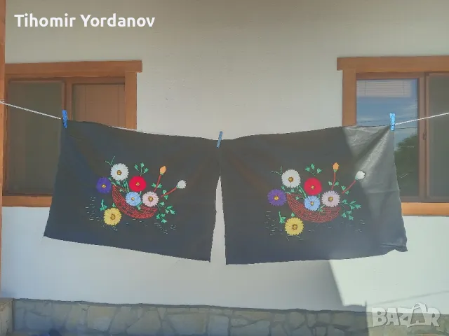 Бродирана калъфка за възглавница - 2 броя., снимка 14 - Антикварни и старинни предмети - 47589470