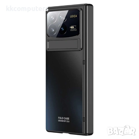 Калъф със Стойка и Защита за Шарнира за Xiaomi Mix Fold 4 5G - PC, Вграден Стъклен протектор - 3 Цвя, снимка 4 - Калъфи, кейсове - 53314844