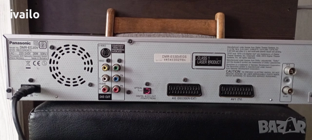 Panasonic VHS-DMR-ES30V Записвачка!!!, снимка 10 - Плейъри, домашно кино, прожектори - 53094455