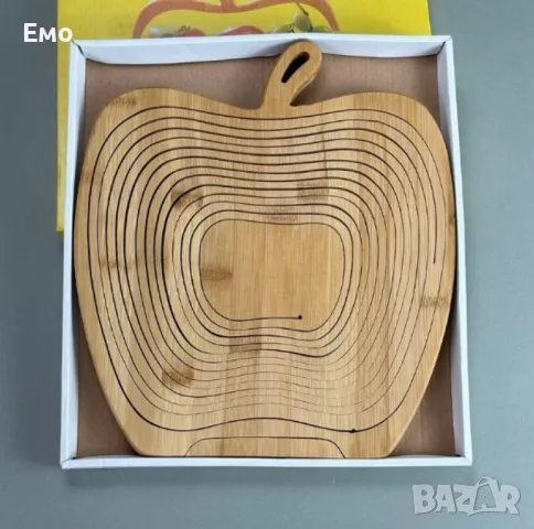 Сгъваема фруктиера за плодове и зеленчуци - бамбукова, снимка 2 - Аксесоари за кухня - 47752575