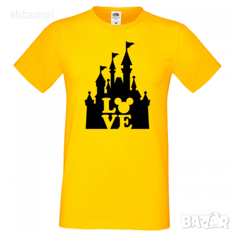 Мъжка тениска Mickey Love Disney Castle Подарък,Изненада,Рожден ден, снимка 10 - Тениски - 36576092