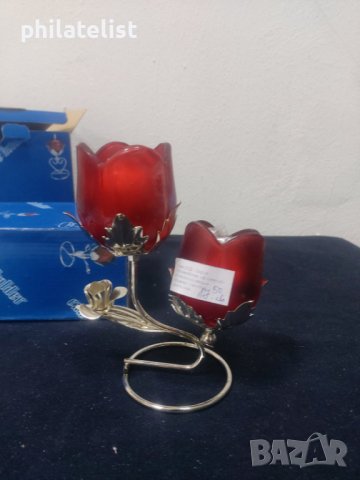 Свещник за подарък - Рози