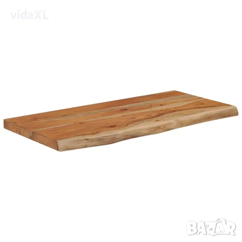 vidaXL Стенен рафт, 60x30x3,8 см, правоъгълен, масив акация, жив ръб, снимка 3 - Етажерки - 56147311