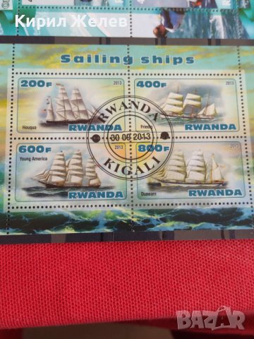 Пощенски марки чиста комплектна серия Кораби,Сърфове поща Руанда за колекционери 29813, снимка 2 - Филателия - 37690377