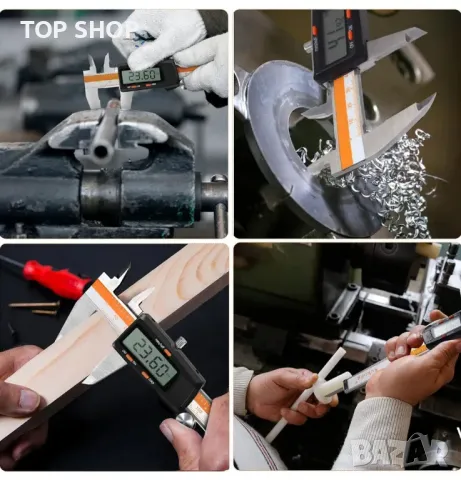 Метален микрометър шублер от неръждаема стомана IP54 Водоустойчив LCD дисплей 150 мм 6 инча, снимка 6 - Шублери - 48934791