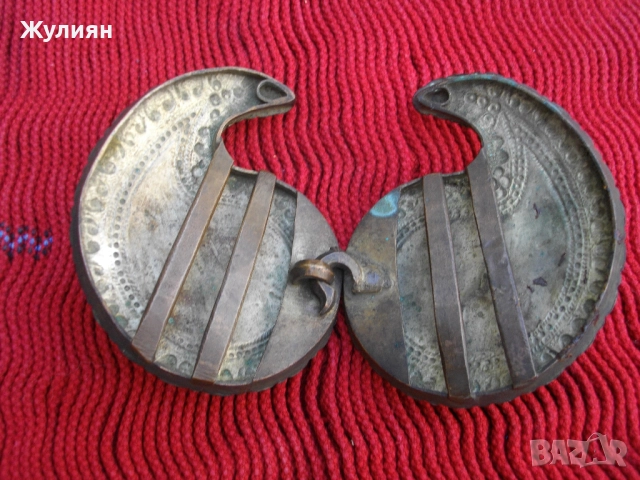 ВЪЗРОЖДЕНСКИ КОВАНИ ПАФТИ СРЕБРО САЧАН РОГ , снимка 8 - Антикварни и старинни предмети - 51454411