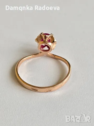 СССР златен пръстен , снимка 6 - Пръстени - 48028767