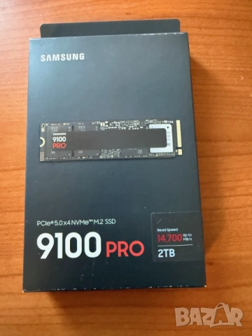 Samsung 9100 Pro 2TB NVMe M.2 (2280), скорост на четене до 14700MB/s, скорост на запис 13400MB/s