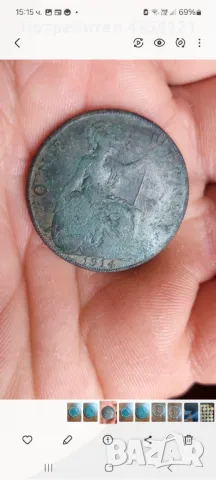 1пени 1914, снимка 3 - Нумизматика и бонистика - 49128461