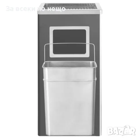 Хотелски кош-пепелник, 45 л, стомана, черен Код P344, снимка 3 - Други - 49799242