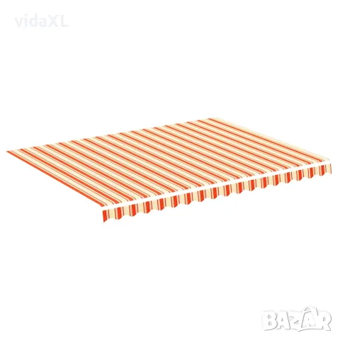 vidaXL Резервен плат за тента, жълт и оранжев, 400x300 см, полиестер